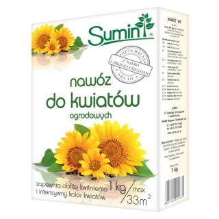 Nawóz do kwiatów ogrodowych - zapewnia obfite kwitnienie - Sumin - 1 kg