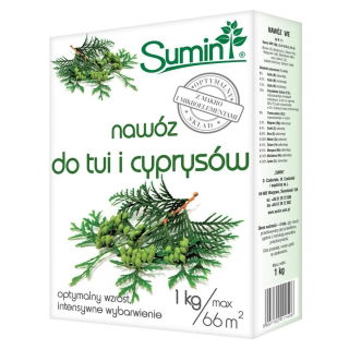 Nawóz do tui i cyprysików - mocno wybarwiający - Sumin - 1 kg