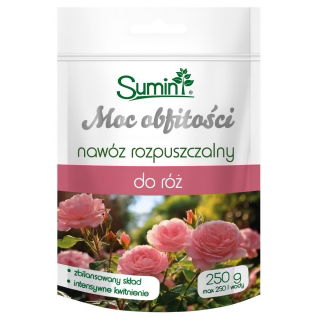 Nawóz rozpuszczalny do wszystkich rodzajów róż - Moc obfitości - Sumin - 250 g