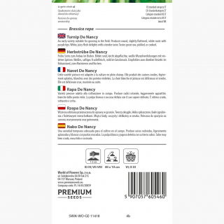 Rzepa jadalna De Nancy - różowo-biała