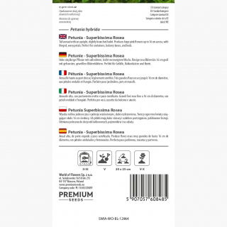 Petunia Superbissima Rosea - olbrzymie kwiaty do 16 cm