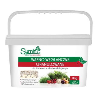 Wapno węglanowe do odkwaszania podłoża i bielenia drzew - Sumin - 3 kg