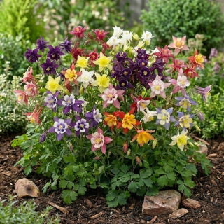 Orliki - kolorowa wariacja - zestaw 3 odmian nasion kwiatów