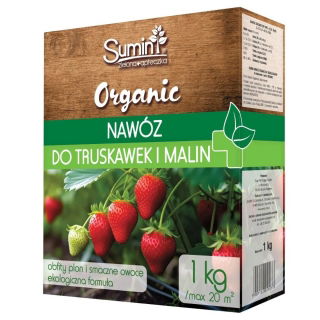 EKO nawóz do truskawek i malin - organiczny - makro i mikroelementy - Sumin - 1 kg