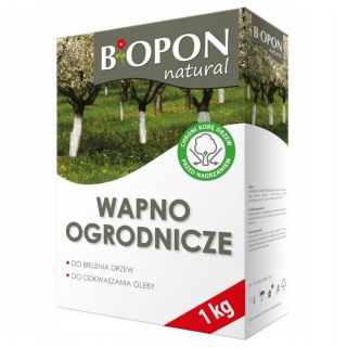 Wapno ogrodnicze do bielenia i odkwaszania gleby - Biopon - 1 kg