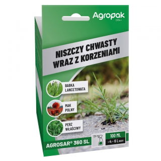 Agrosar 360 SL - zwalcza wszelkie zbędne rośliny - Agropak - 100 ml