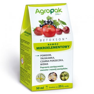 Betokson - nawóz poprawiający zawiązywanie owoców i rozwój zawiązków - MEGA HIT - Agropak - 50 ml