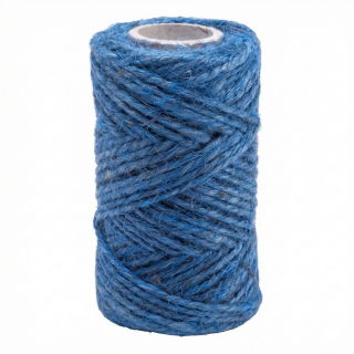 Sznurek jutowy - niebieski - 100g/50m