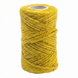 Sznurek jutowy - żółty - 100g/50m