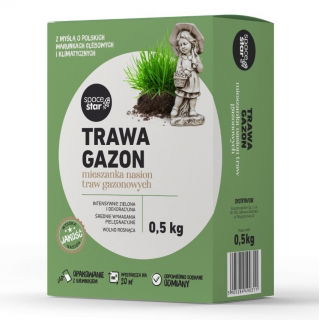 Trawa Gazon - gazonowa, reprezentacyjna, intensywnie zielona, wolnorosnąca - 0,5 kg