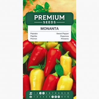 Papryka Monanta - spiczasta, czerwona, żółtoczerwona lub żółta, gruntowa i do tuneli