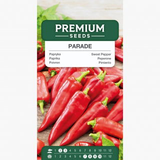 Papryka Parade - podłużna, intensywnie czerwona, szklarniowa, tunelowa