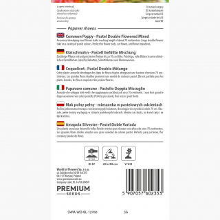 Mak polny pełny - mieszanka w pastelowych odcieniach