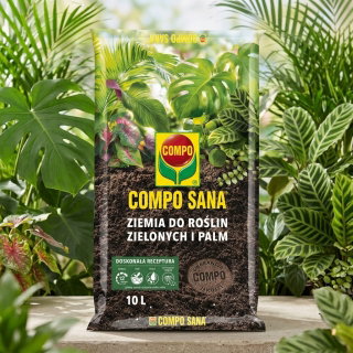 Podłoże do roślin zielonych i palm - Compo Sana - 10 litrów - paleta 180 szt.