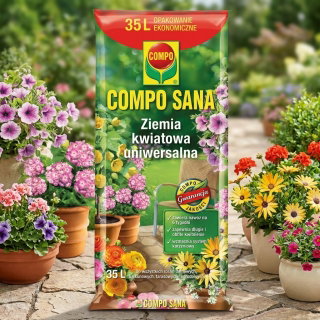Ziemia uniwersalna kwiatowa - Compo Sana - 35 litrów - paleta 69 szt.