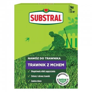 Nawóz do trawnika z mchem z żelazem - długotrwały efekt, łatwe stosowanie - Substral - 1 kg