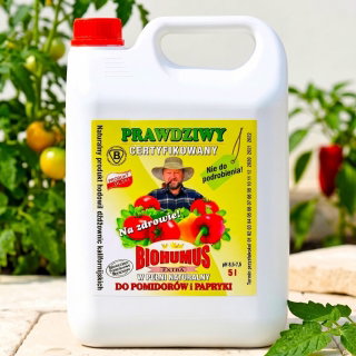 Biohumus Extra do pomidorów i papryki - najlepszy nawóz naturalny - 5 litrów