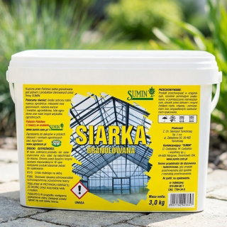 Siarka granulowana - do zakwaszania gleby i gazowania szklarni - 3 kg