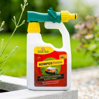 Kompostrawa - do traw ścinanych robotami koszącymi - gotowa do użycia konewka - Zielony Dom - 950 ml