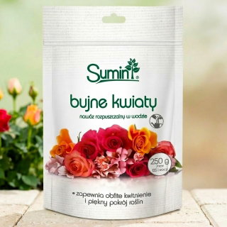 Nawóz rozpuszczalny do roślin kwitnących - Bujne kwiaty - Sumin - 250 g
