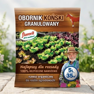Obornik koński granulowany - 100% ekologiczny - Florovit - 5 litrów