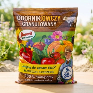 Obornik owczy granulowany - 100% ekologiczny - Florovit - 5 litrów