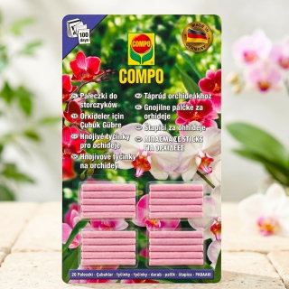 Pałeczki nawozowe do orchidei, działają 100 dni - Compo - 20 szt.