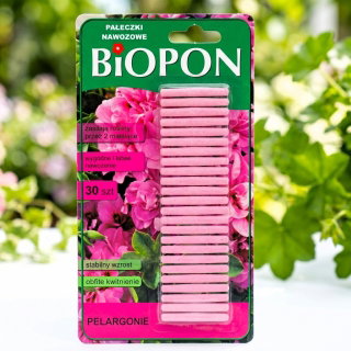 Pałeczki nawozowe do pelargonii - stabilny wzrost i obfite kwitnienie - 30 szt.