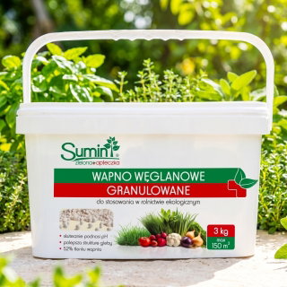 Wapno węglanowe do odkwaszania podłoża i bielenia drzew - Sumin - 3 kg