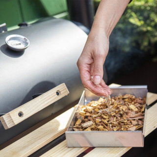 Zrębki drzewne do wędzenia i grillowania wieprzowiny - 70% olcha + 30% buk - 6-8 mm - 0,45 kg