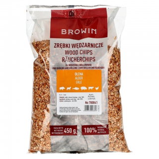 Zrębki drzewne do wędzenia i grillowania - 100% olcha - 1-3 mm - 0,45 kg