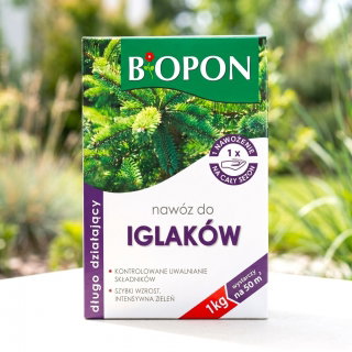 Długodziałający nawóz do iglaków - Biopon - 1 kg
