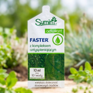 Faster Adiuwant - zwiększa skuteczność środków ochrony roślin i nawozów dolistnych - Sumin - 10 ml
