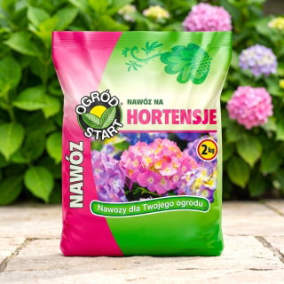 Nawóz do hortensji - dłuższe kwitnienie - wieloskładnikowy i kompleksowy - Ogród-Start - 2 kg