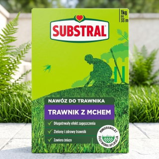 Nawóz do trawnika z mchem z żelazem - długotrwały efekt, łatwe stosowanie - Substral - 1 kg