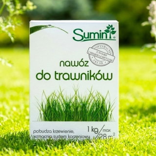 Nawóz do trawników - soczysta zieleń, gęsty i zdrowy trawnik - Sumin - 1 kg
