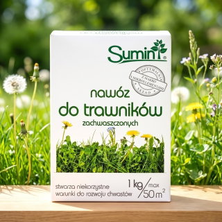 Nawóz do trawników wypierający chwasty i zagęszczający - Sumin - 1 kg