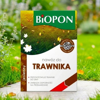 Nawóz jesienny do trawników - hartuje i zabezpiecza trawnik przed zimą - Biopon - 3 kg