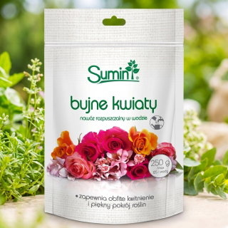Nawóz rozpuszczalny do roślin kwitnących - Bujne kwiaty - Sumin - 250 g