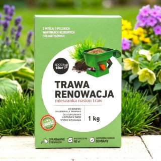 Trawa Renowacja - do dosiewu, uzupełniania ubytków i regeneracji trawy - 1 kg