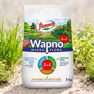 Wapno granulowane 3 w 1 - wapno, pożyteczne organizmy i humus - Mikroflora - Florovit - 5 kg