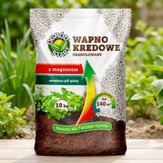 Wapno kredowe ogrodowe - do stosowania prawie cały rok, na każdą glebę - Ogród-Start - 10 kg