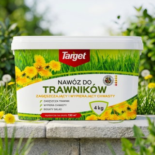 Nawóz do trawników zagęszczający i wypierający chwasty - Target - 4 kg