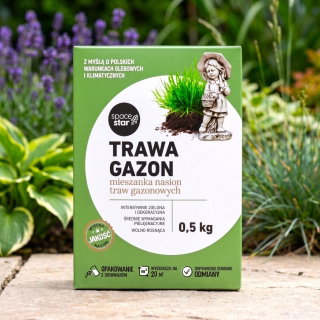 Trawa Gazon - gazonowa, reprezentacyjna, intensywnie zielona, wolnorosnąca - 0,5 kg