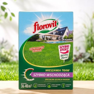 Trawa szybko wschodząca - super szybki trawnik! - Florovit - 0,9 kg