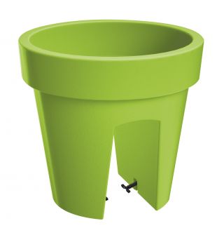 Lekka doniczka do montowania na balustradzie Lofly - 24,5 cm - limonka