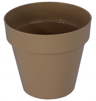 Kosz metalowy potrójny + zestaw 3 osłonek okrągłych Ibiza - 18 cm - cafe late