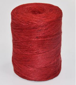 Sznurek jutowy - TEX 600/2 - czerwony - 250 g