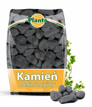 Kamień - otoczak czarny - Nero Ebano - 40 - 60 mm - Planta - 20 kg