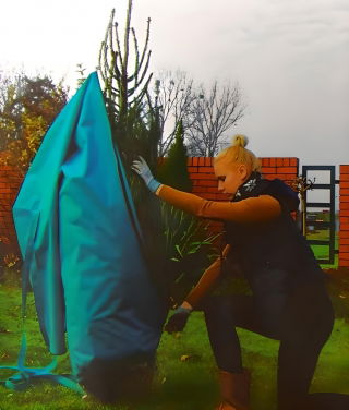Pokrowiec na choinkę z zamkiem - turkusowy